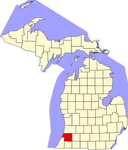 Van Buren County na mapě Michiganu