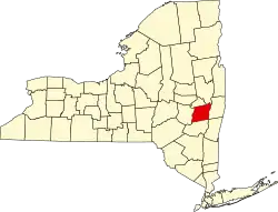 Otsego County na mapě státu New York