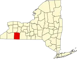 Allegany County na mapě New Yorku