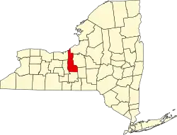 Cayuga County na mapě New Yorku