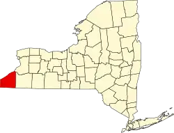 Chautauqua County na mapě New Yorku