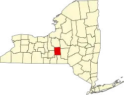 Cortland County na mapě New Yorku