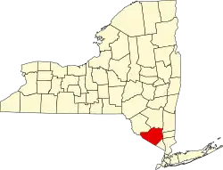 Orange County na mapě New Yorku