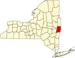 Rensselaer County na mapě New Yorku
