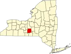 Tompkins County na mapě New Yorku