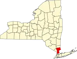 Westchester County na mapě New Yorku
