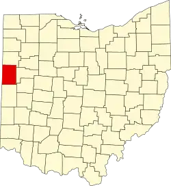 Mercer County na mapě Ohia