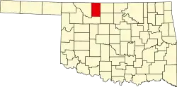 Alfalfa County na mapě Oklahoma