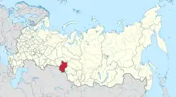 Omsk na mapě