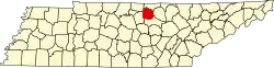 Jackson County na mapě Tennessee
