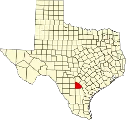 Atascosa County na mapě Texasu