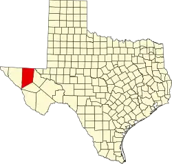 Culberson County na mapě Texasu