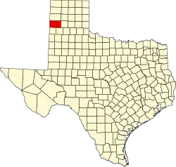 Deaf Smith County na mapě Texasu