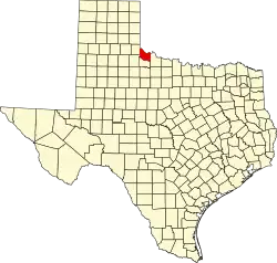 Hardeman County na mapě Texasu