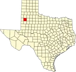 Hockley County na mapě Texasu