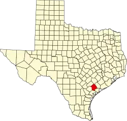 Victoria County na mapě Texasu