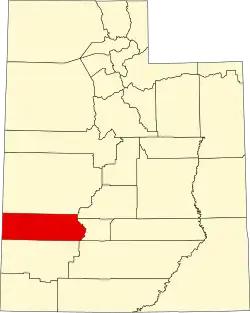 Beaver County na mapě státu Utah