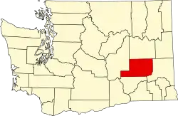 Adams County na mapě Washingtonu