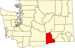 Benton County na mapě Washingtonu