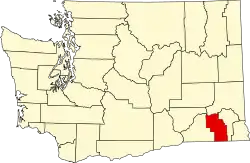 Columbia County na mapě Washingtonu