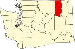 Ferry County na mapě Washingtonu