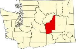 Grant County na mapě Washingtonu