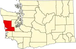 Grays Harbor County na mapě Washingtonu