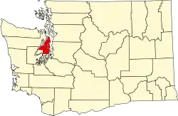Kitsap County na mapě Washingtonu