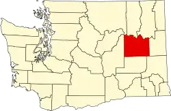 Lincoln County na mapě Washingtonu