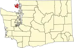 San Juan County na mapě Washingtonu