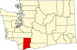 Skamania County na mapě Washingtonu