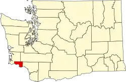 Wahkiakum County na mapě Washingtonu
