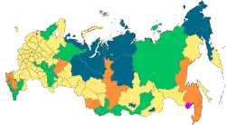 Mapa federálních subjektů v roce 2005