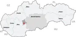 Nová Baňa na mapě