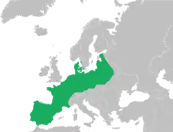 Mapa rozšíření ropuchy krátkonohé