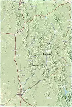 tok řek Sonora a San Miguel