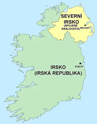 Politická mapa Irska