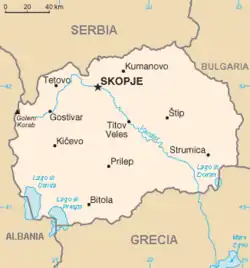 Diecéze Skopje na mapě