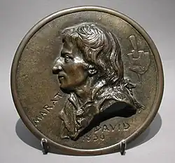 Marat na Davidově medaili 1839