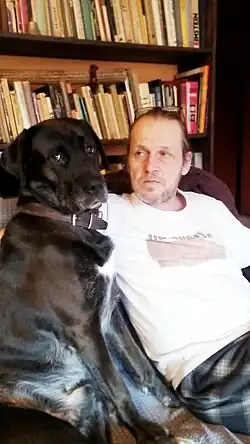 Marek Douša (vpravo) se psem