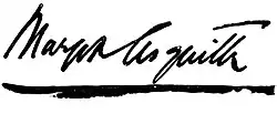 Margot Asquith – podpis
