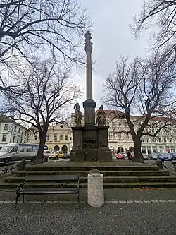 Mariánský neboli Morový sloup na Mírovém náměstí v Litoměřicích