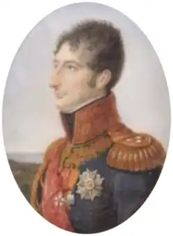 Předpokládaný portrét M. F. A. Caffarelliho, miniatura z poloviny 19. století