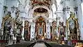 Interiér kostela, červen 2017