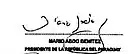 Mario Abdo Benítez, podpis