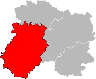 Arrondissement Épernay na mapě departementu Marne