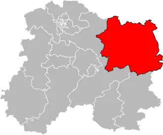 Kanton na mapě departementu Marne