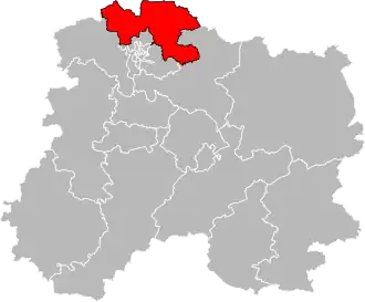 Kanton na mapě departementu Marne