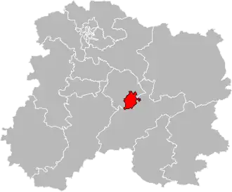 Kanton na mapě departementu Marne