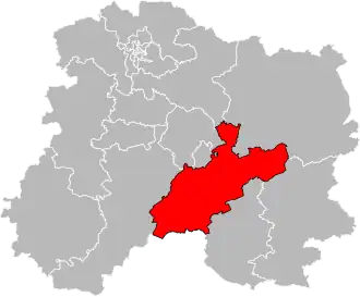 Kanton na mapě departementu Marne